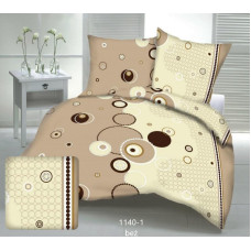 Gultasveļa no mizas 140x200 apļi bēšs krēms 1140-1