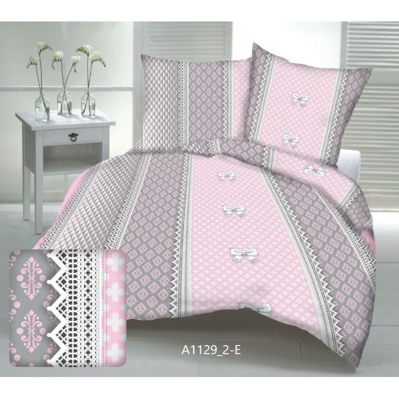 Mizas pakaiši 200x220 pūderrozā orient bantes rozā A1129-2E