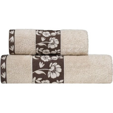 Flora dvielis 70x140 bēšs 450g/m2 frotē