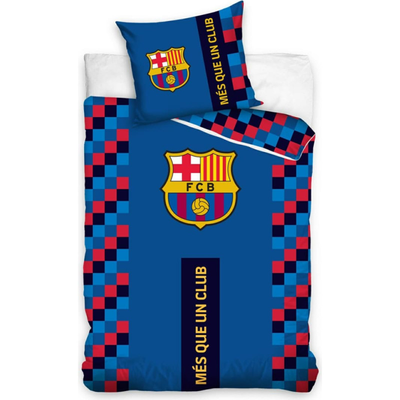 Kokvilnas gultas veļa 140x200 FC Barcelona cekuls spilvendrāna 70x90 ventilatoram