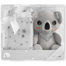 Interbaby Bērnu sega 80x100 pelēks Koala Bear + mīksts plīša talismans