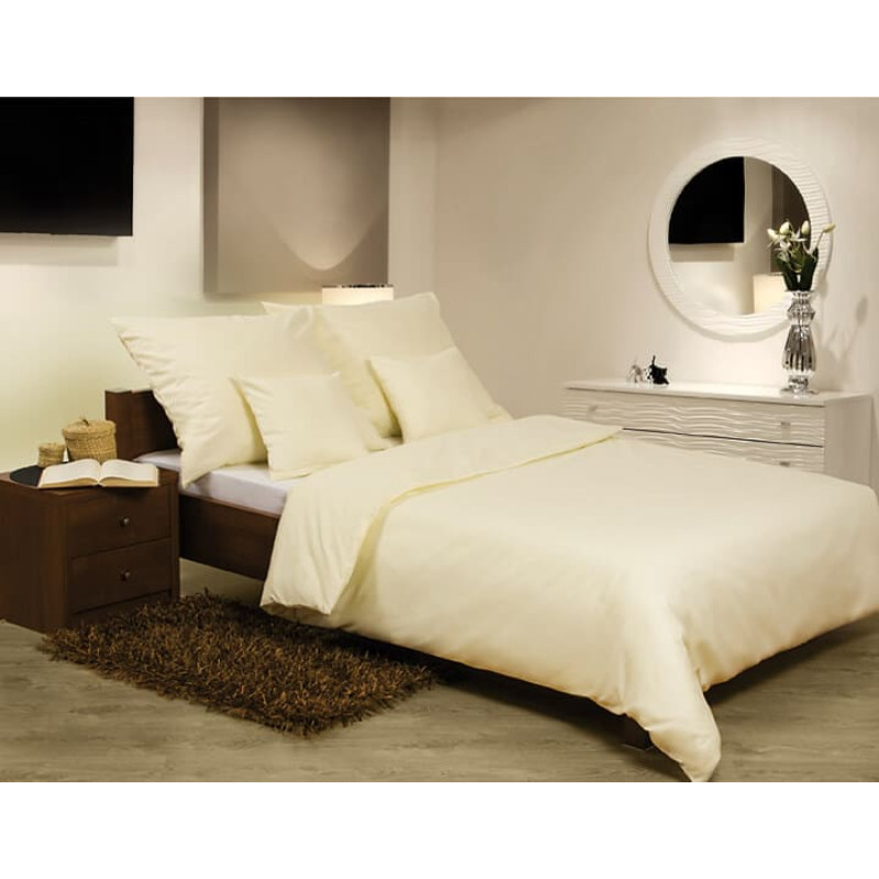 Satīna gultasveļa 160x200 Zelta ekri 02 ar vienkrāsainām olām