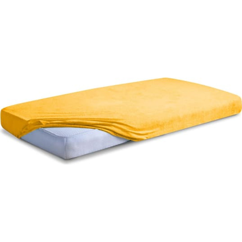 Frotē palags ar gumiju 140x200 dzeltens 05 Premium