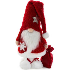 Ziemassvētku rotājums Lelle lelle 21x3x69 sarkana