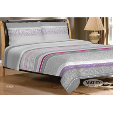 Flaneļa gultasveļa 140x200 Flaneļa pelēks rozā violets ģeometrisks raksts