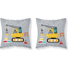 Kokvilnas spilvendrāna 40x40 Crane, pelēka, abpusēja PSBA 15 B Mayamoo 26