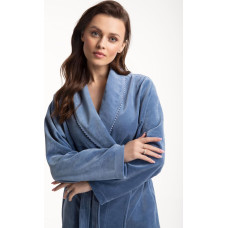 Sieviešu peldmētelis 371 L, samta zils