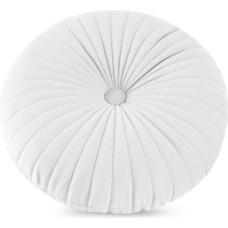 Dekoratīvais spilvens 40 cm Samts, balts, apaļš