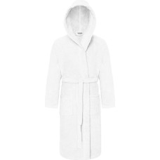 Frotē peldmētelis ar kapuci Robin L/XL, balta viesnīcas kokvilna, 450g/m2