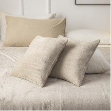 Dekoratīvā spilvendrāna 40x40 Solo bēša, izgatavota no mikrošķiedras