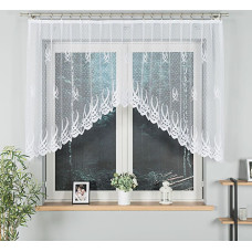 GOSIA Gatavs žakarda aizkars, platums 250 x augstums 120 cm, krāsa 001 balta 004017/FBL/001/250120/1