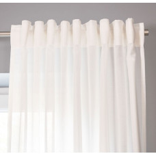 BASIC Gatavs aizkars, platums 145 x augstums 250 cm, krāsa 010 balta TD0005/ZGT/010/145250/1