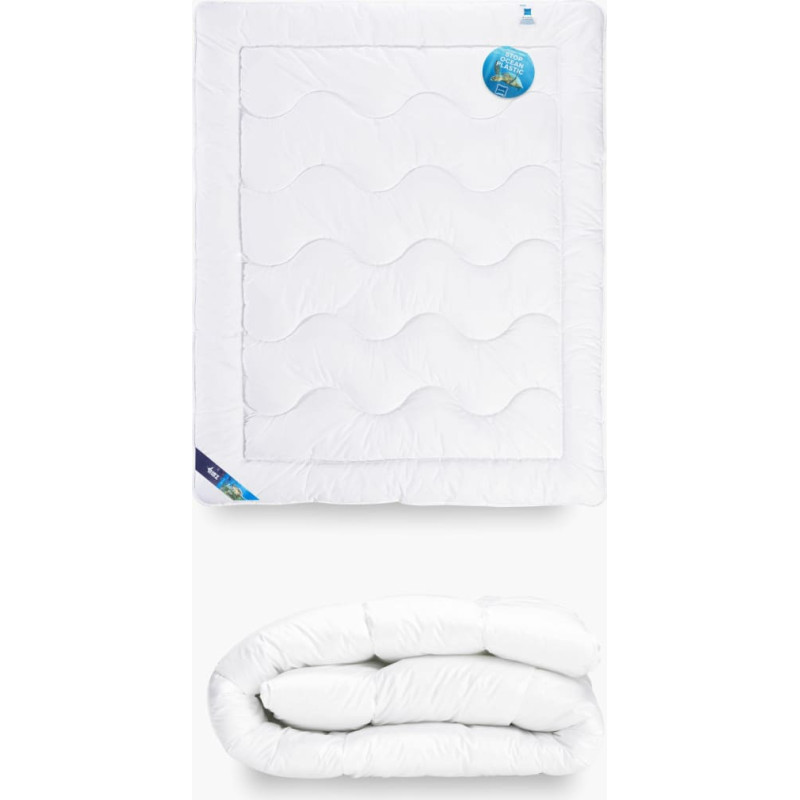 Antialerģiska sega 200x220 Aerelle Blue visu gadu 1600g balta