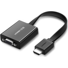 Ugreen Adapteris HDMI - VGA micro USB AUX audio 3,5 mm mini ligzda melna