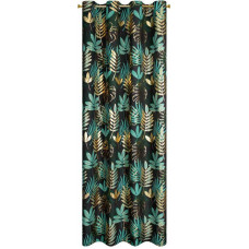 Aizkaru 140x250 Maltas melnā zelta lapas, gatavas ar Z10 starplikām