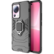 Hurtel Bruņu maciņ&scaron; priek&scaron; Xiaomi 13 Lite, Ring Armor magnētiskais turētājs, melns