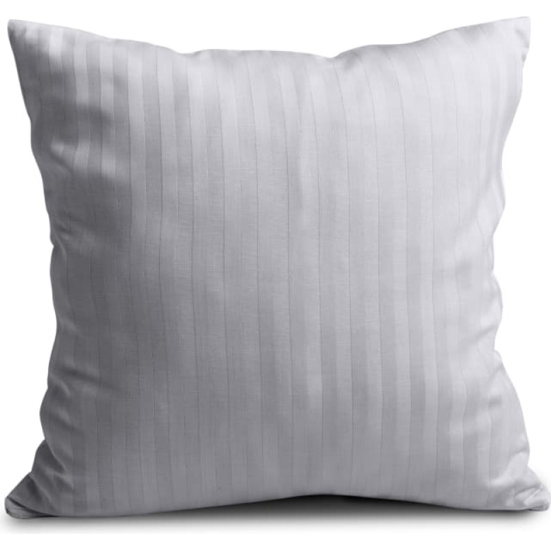 Damaskas spilvendrāna 40x40 pelēka 42 vienkrāsainas svītras 1cm