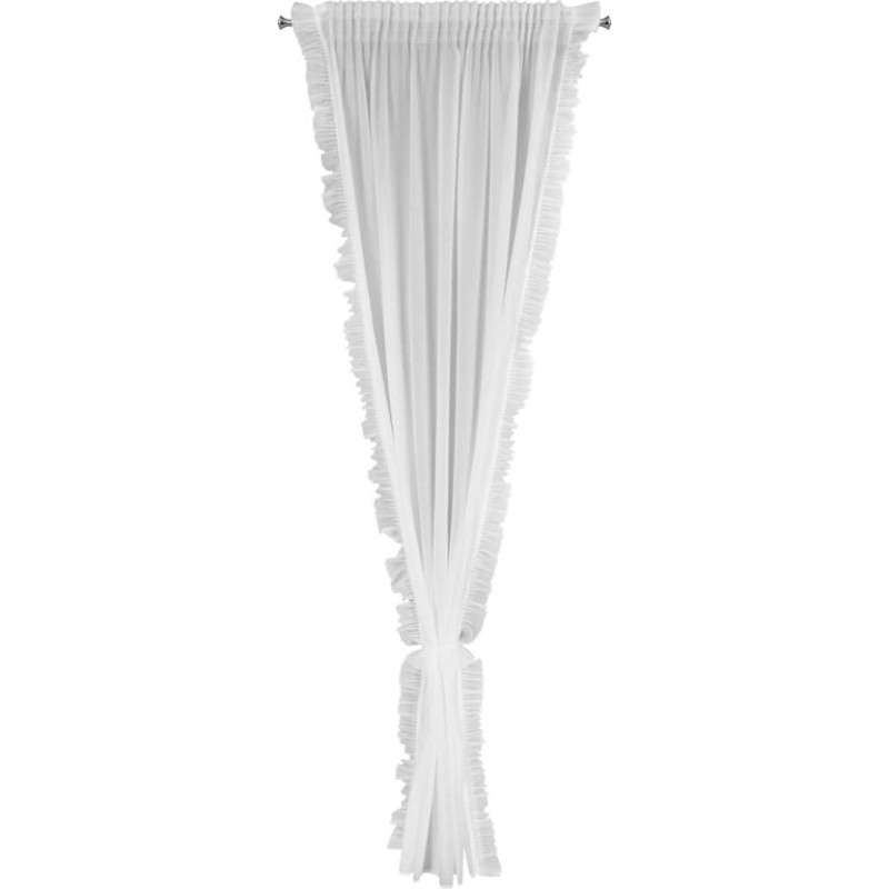 Gatavs aizkars Kathy 140x270 balts uz lentes + aukla