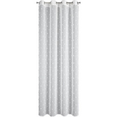 Gatavs aizkars Sara 140x250 balts ar cilpām