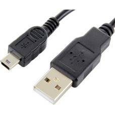 Cable USB - miniUSB 1,0 m 1A black bulk