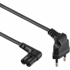 Gembird Power Cord C7 | Angled - Black