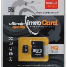 Imro memory card 128GB microSDXC cl. 10 UHS-3 + adapter