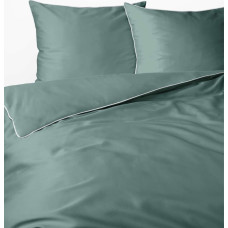 Satīna gultas veļa 160x200 piparmētru ar caurulēm Mako Satin 62