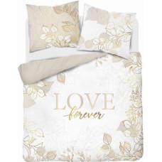 Kokvilnas gultas veļa 220x200 bēša Love 4856 A Holland 73