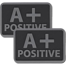 Helikon - PVC plāksteris - Asinsgrupa - A+ POS - Melns - 2gab