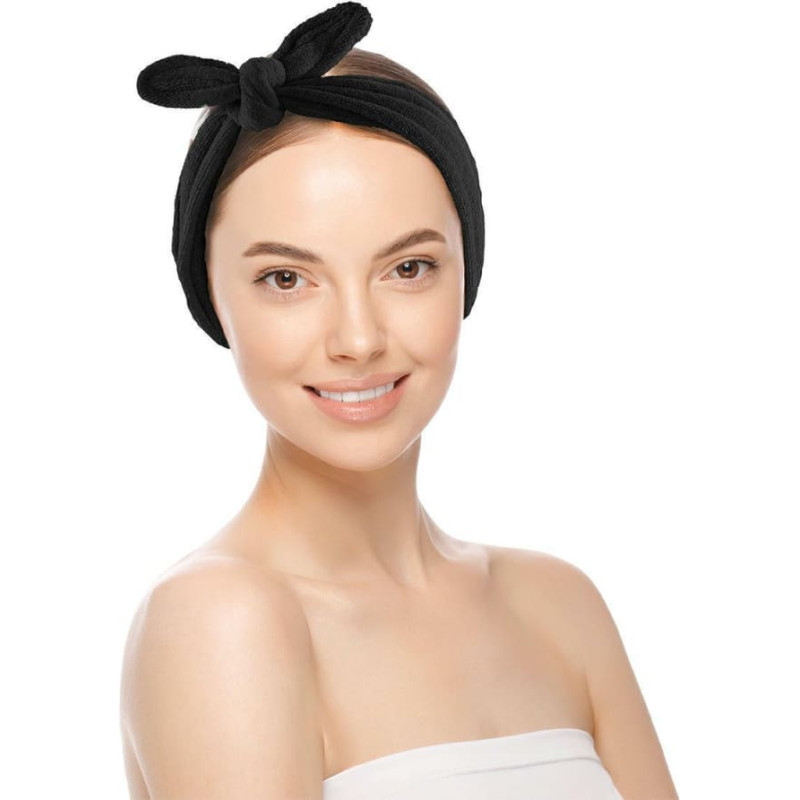 Aktīva melna kosmētiskā matu lente