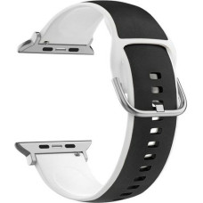 Beline pasek Apple Watch Silico Leather 42|44|45|49mm czarno-biały |black-white box