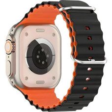 Beline pasek Apple Watch Silicone Waves 38|40|41mm czarno-pomarańczowy |black-orange box