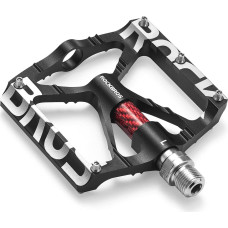 Rockbros Alumīnija sakausējuma MTB platformas velo pedāļu komplekts - melns