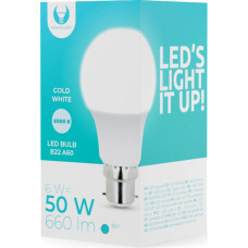 Force Light LED Bulb B22 A60 6W 230V 6000K 660lm Forever Light