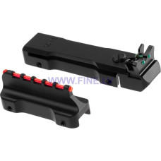 LPA Adjustable Fiber Optic Sights Set for 6-8mm Shotgun Ribs