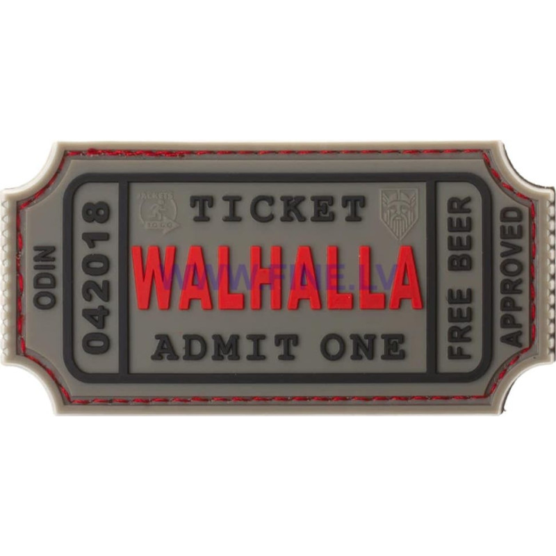 JTG Large Walhalla Ticket Rubber Patch