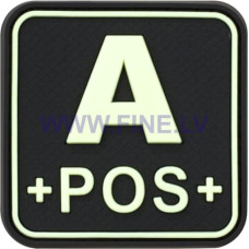 JTG Bloodtype Square Rubber Patch A Pos