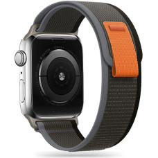 Tech-Protect Nylon Strap for Apple Watch 4|5|6|7|8|9|SE|Ultra 1|2 (42|44|45|49 mm) - Black & Orange