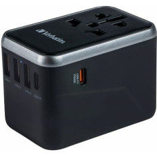 Verbatim Adapter podróżny EU|UK|US 3xUSB-A|2xUSB-C PD 61W UTA-04 czarny|black 49546