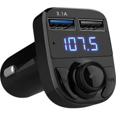 Goodbuy auto FM raidītājs USB | Micro SD | USB | Zila LED | 3.1A v2