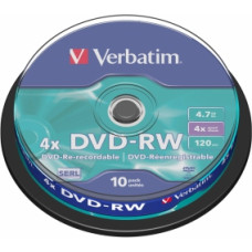 Matricas DVD-RW SERL Verbatim 4.7GB 4x 10 Pack Spindle