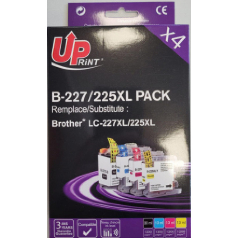 UPrint Brother 225XL BK (30ml)+C+M+Y (13ml)