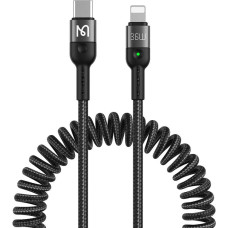 Mcdodo CA-1960 USB-C to Lightning spring cable, 36W, 1.8m (black)