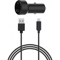 Ładowarka sam. Xqisit USB-USB-C 2,4A czarny|black 31528