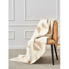 Unia - Cotton Cloud Kokvilnas akrila sega 150x200 2139/3 Croissants bēšs krēmkrāsas gultas pārklājs ar tamborējumu SG