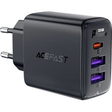 Acefast A57 PD 35W GaN charger 2 x USB-A + USB-C with 3 ports - black