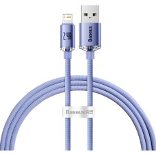 Baseus cable Crystal Shine USB - Lightning 1,2 m 2,4A purple