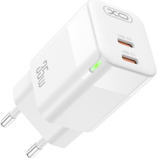 XO wall charger CE07 PD 35W 2x USB-C white