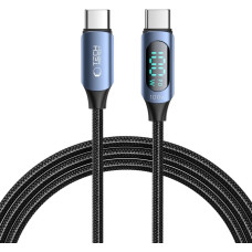 Tech-Protect UltraBoost cable with LED display USB-C | USB-C PD 100W 5A 2m - blue
