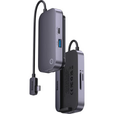 Baseus PadJoy universal 6in1 USB-C USB-C HUB for tablet | smartphone - dark gray